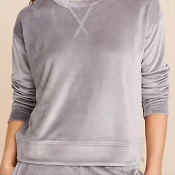 Lou & Grey Ribbed Dark Gray Sweater Top Size XS - Picture 2 of 8